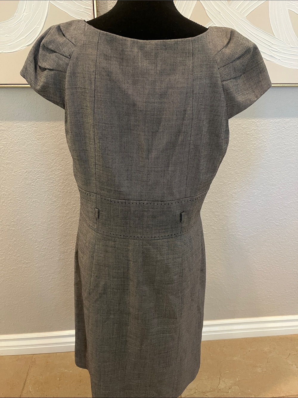 Antonio Melani Gray Sheath Dress - Elegant Office Dress - Picture 6 of 7